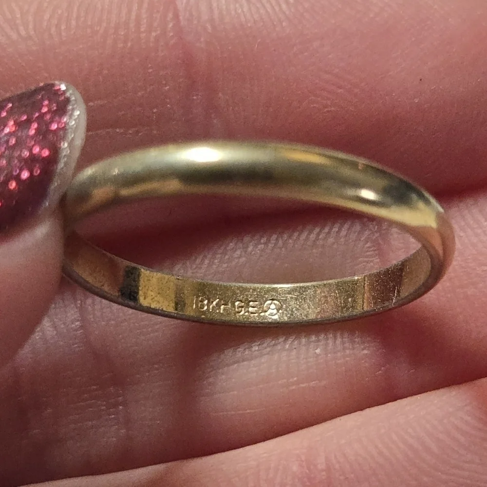 18K Gold Electroplated Wedding Band